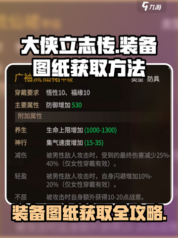 大侠立志传装备图纸获取方法🔥超全攻略！截图1