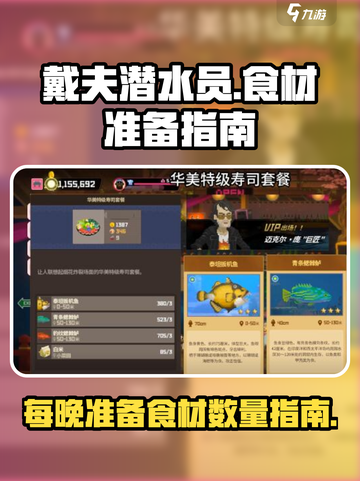 潜水员戴夫📖每晚食材准备攻略🎉截图1