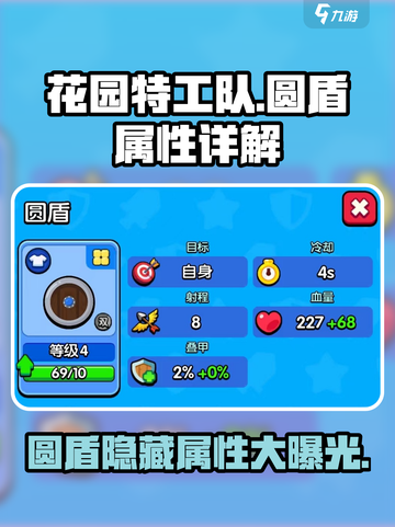 花园特工队圆盾🔥超强属性详解，玩游戏必看！截图1
