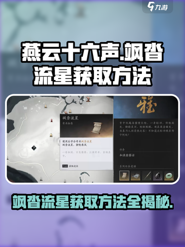 燕云十六声🔥：飒沓流星获取秘籍，速来！截图1