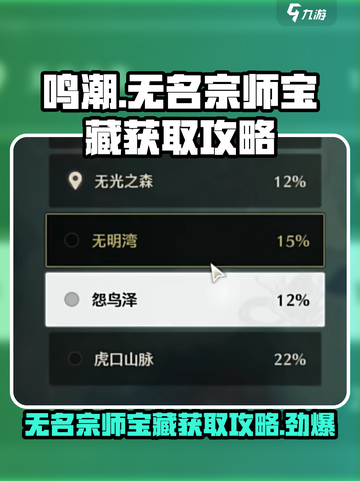 鸣潮⚡无名宗师宝藏获取攻略，速来探秘！🔥截图1