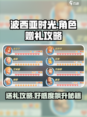 💥《波西亚时光》送礼攻略，角色礼物一览表🔥截图1