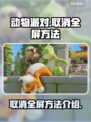 动物派对取消全屏方法🔥超简单技巧💡