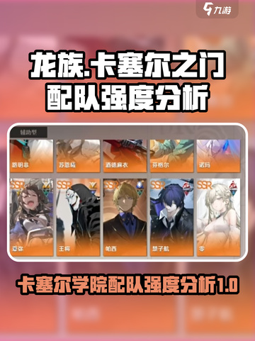 龙族卡塞尔之门🔥最强配队强度分析来了！截图1