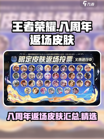 王者荣耀八周年返场皮肤有哪些​介绍截图1