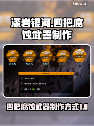 深岩银河🔥四把腐蚀武器制作全攻略！💎截图1