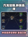 万龙觉醒三个种族怎么选介绍