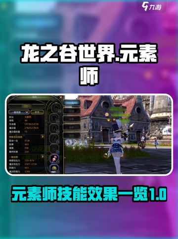 龙之谷世界元素技能有哪些介绍截图1