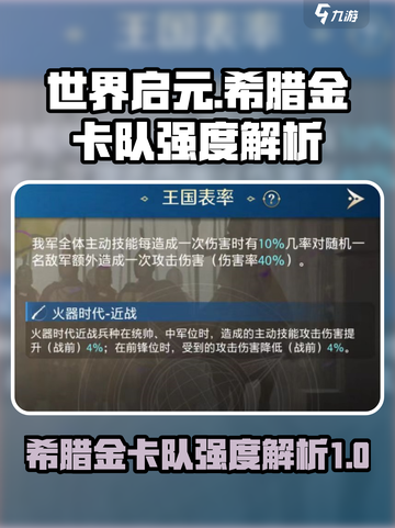 世界启元🔥希腊金卡队强度爆表，必看详解！截图1