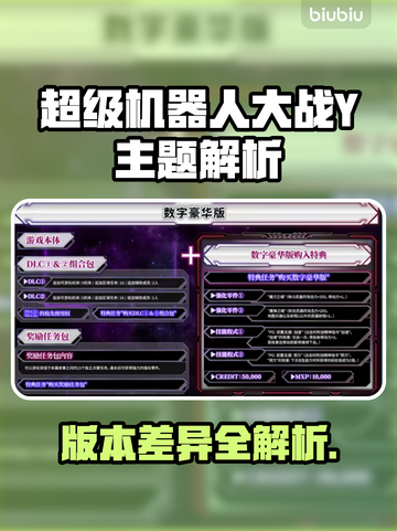 🔥《超级机器人大战Y》版本大揭秘！💥🎮截图1