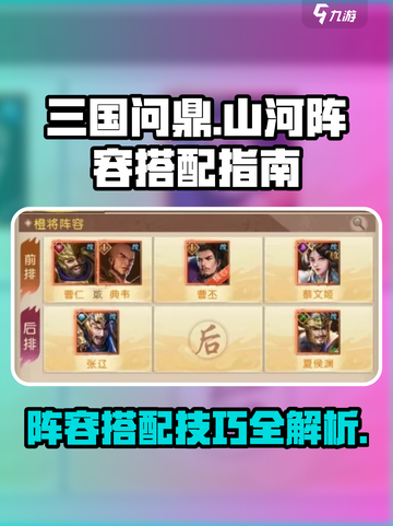三国问鼎山河🔥最强阵容搭配攻略来了！截图1
