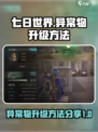 七日世界异常物怎么升级介绍