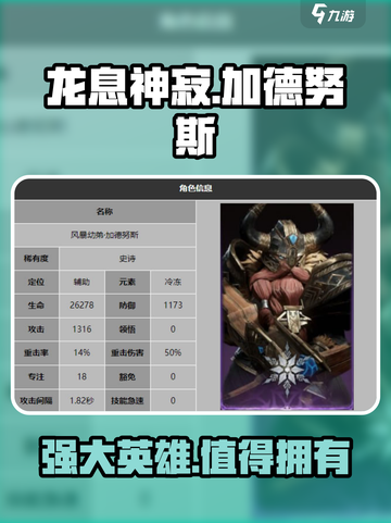 龙息神寂加德努斯🔥英雄全面解析来啦！截图1