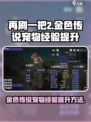 再刷一把2金色传说宠物经验如何提升介绍