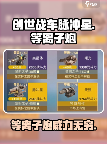 创世战车📖脉冲星等离子炮🔥超强威力一击制胜！截图1