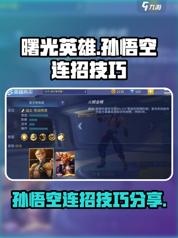 曙光英雄关于连招孙悟空介绍截图1