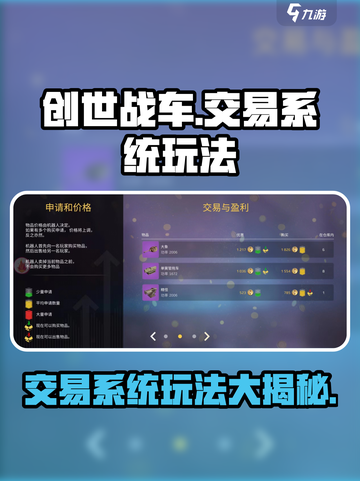 创世战车交易系统🔥玩法揭秘，赚取游戏财富！截图1