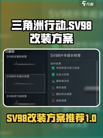 三角洲行动sv98改装方案介绍截图1