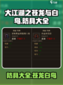 大江湖之苍龙与白鸟防具有哪些介绍