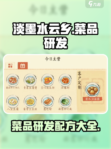 淡墨水云乡菜品研发配方有哪些介绍截图1