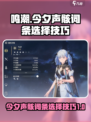 鸣潮今夕声骸词条怎么选介绍