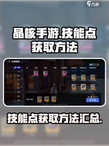 晶核手游技能点怎么获得介绍截图1