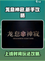 龙息神寂🔥国服上线！新手必看玩法攻略⚡