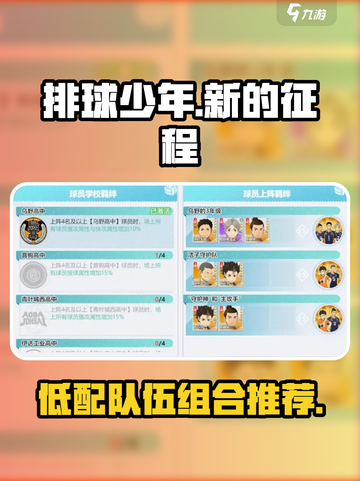 排球少年手游🔥乌野低配队最强阵容🔥截图1