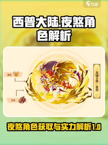 西普大陆🔥夜煞角色获取及实力大揭秘！截图1