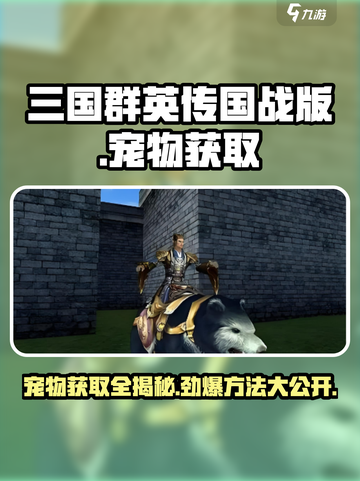 三国群英传国战版🔥宠物获取全攻略💎截图1