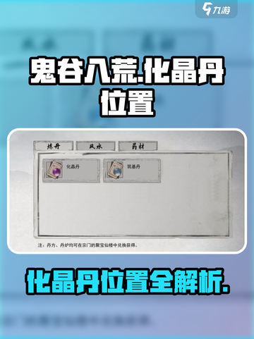 鬼谷八荒手游化晶丹位置大揭秘💥🔥截图1