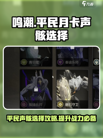 鸣潮平民月卡声骸选择大曝光！💥游戏高手必看🔥截图1