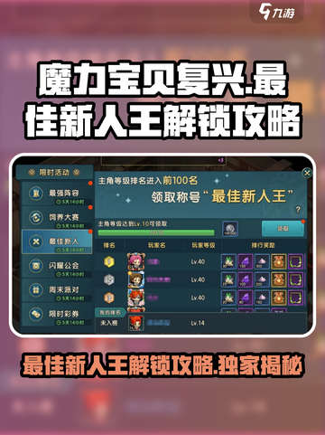 魔力宝贝复兴🔥最佳新人王解锁攻略🌟截图1