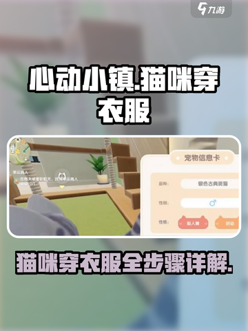 心动小镇猫咪怎么穿衣服介绍截图1
