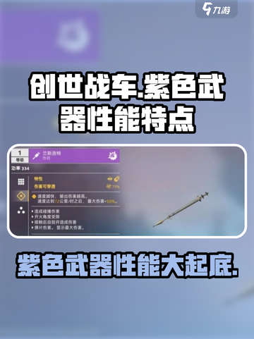 创世战车紫色武器大揭秘💥，性能炸裂🔥不容错过！截图1