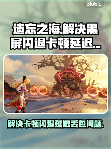 遗忘之海🔥黑屏闪退卡顿？延迟丢包解决秘籍🎉截图1