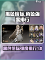 黑色信标强度排行一览介绍