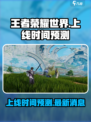 王者荣耀世界什么时候上线介绍