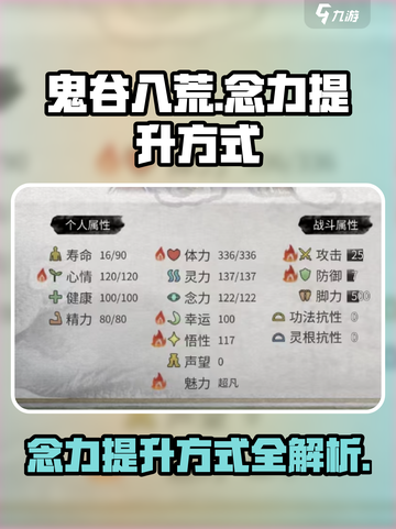 鬼谷八荒念力怎么提升介绍截图1