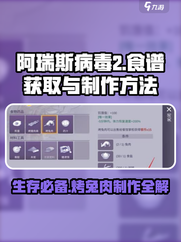 阿瑞斯病毒2怎么获得烤兔肉食谱介绍截图1