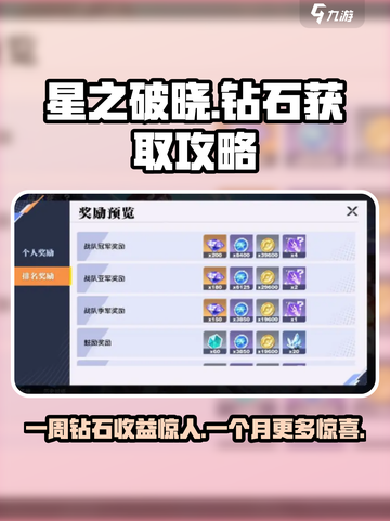 星之破晓💥一周狂揽钻石秘籍💎一个月稳赚多少？截图1