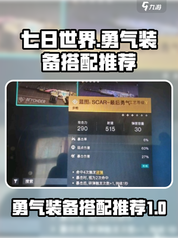 七日世界勇气搭配装备推荐介绍截图1