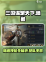 三国谋定天下🔥陆逊配队技能全解析！