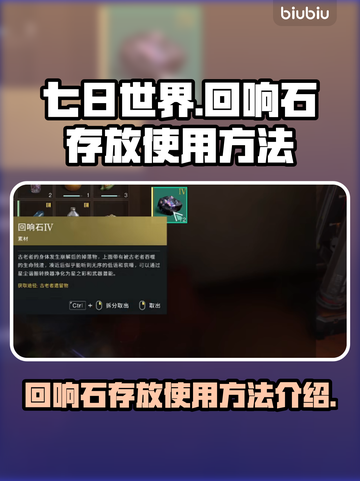 七日世界💎回响石存放技巧🔥玩家必看！截图1