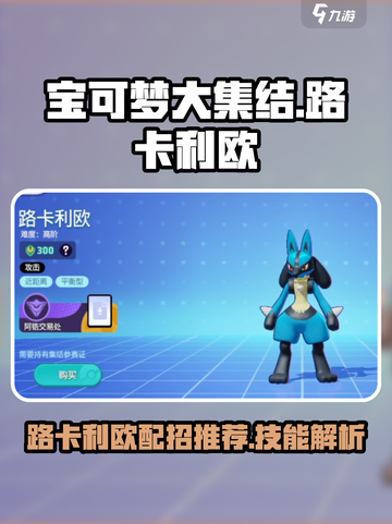 宝可梦大集结路卡利欧配招介绍截图1