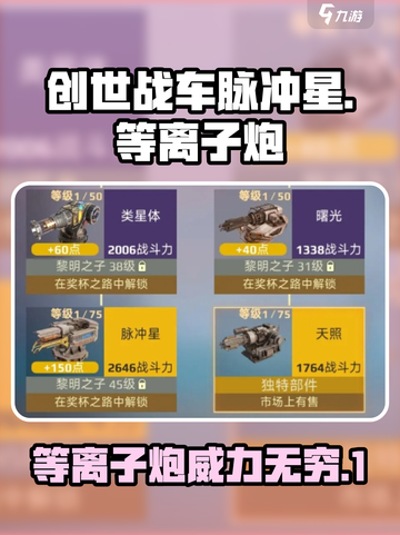 创世战车🔥脉冲星等离子炮超详细解析来啦！💥截图1