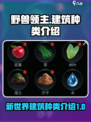 野兽领主新世界建筑有哪些介绍