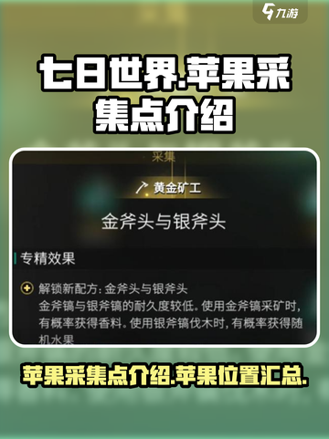 七日世界🍎采集点大曝光！玩家必看🔥截图1