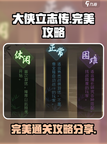 大侠立志传完美攻略分享介绍截图1