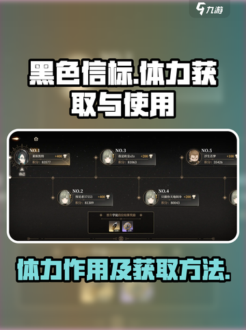 黑色信标体力有什么用介绍截图1